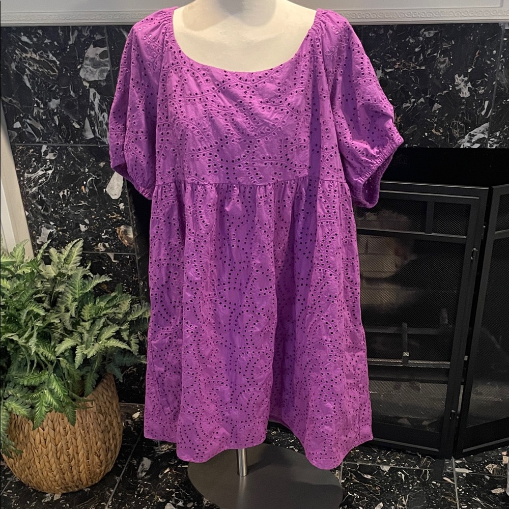 AND Time and Tru Purple Scoop Neck Top